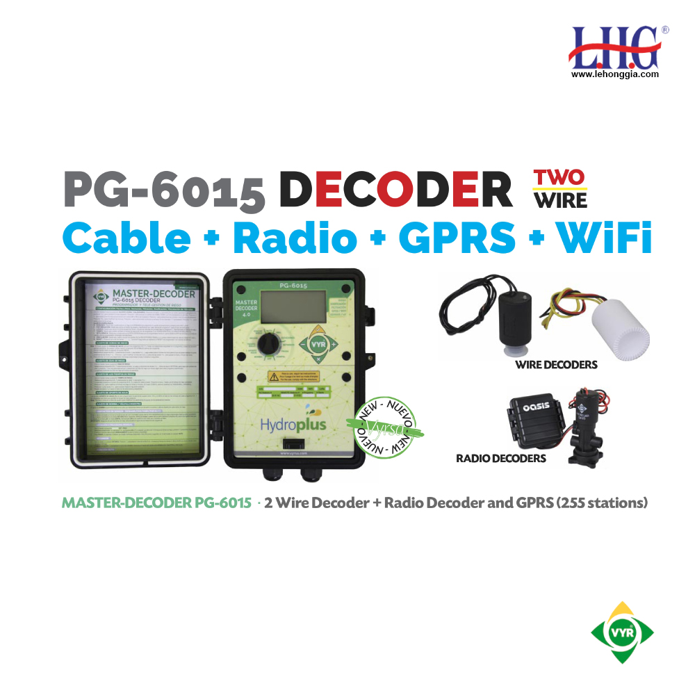 Bộ điều khiển hệ thống tưới thông minh PG-6015 Decoder 2 wire VYR - Lê ...