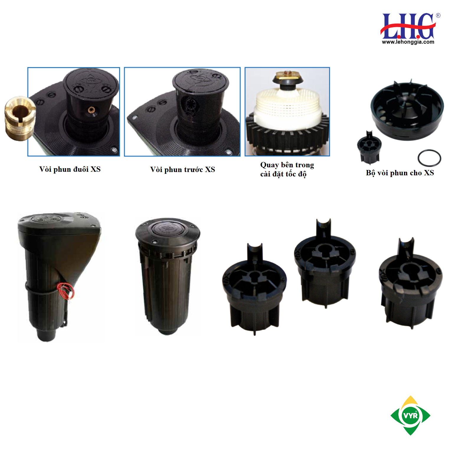 Đầu phun nhiều tia VYR-650 XS, S Sport Rotor